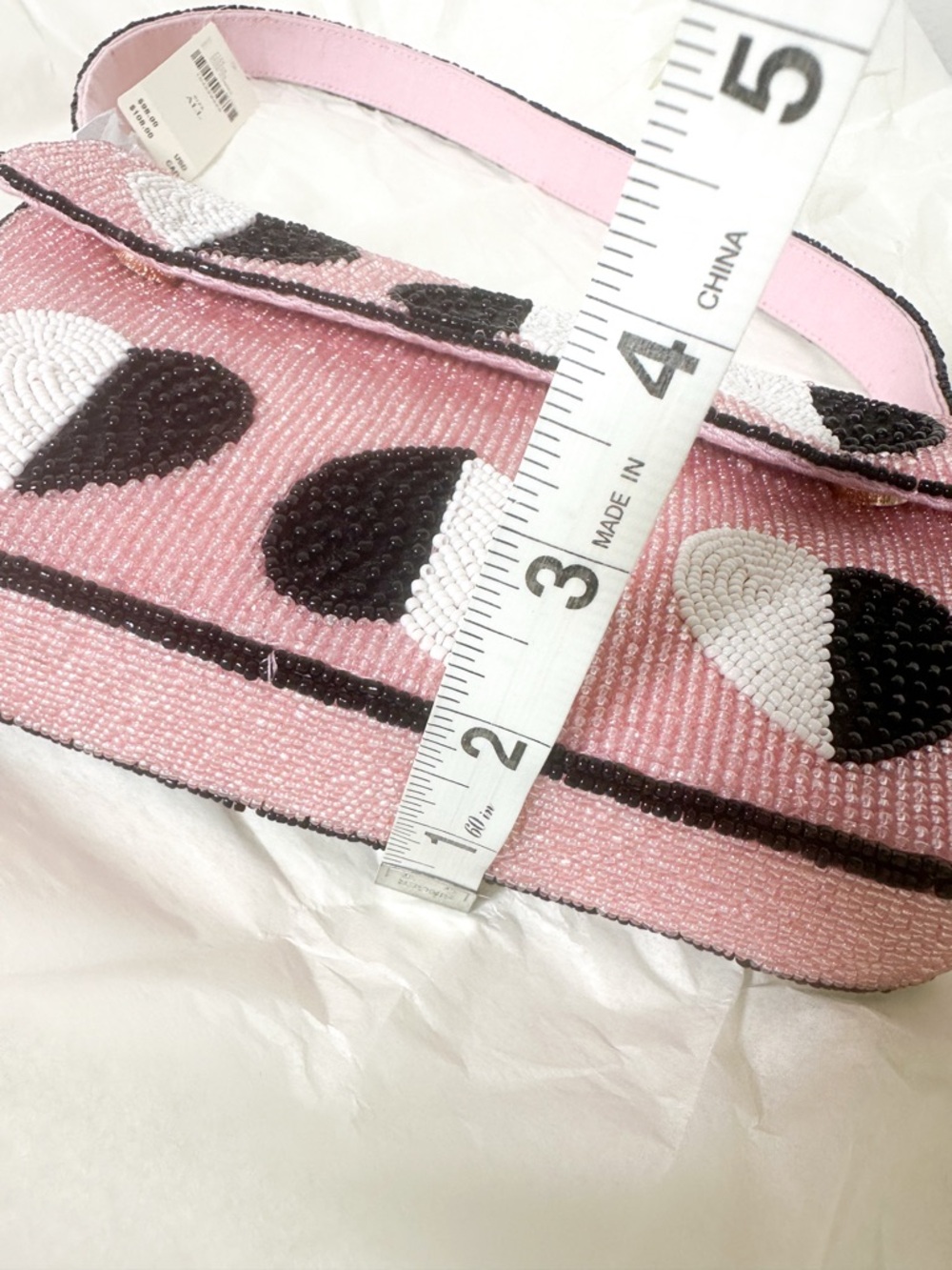 Anthropologie The Fiona Beaded Bag Icon Edition Hearts NWT - Picture 9 of 11